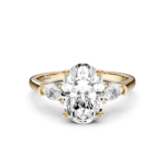 ANORIA 3 STONE PEAR RING - oval
