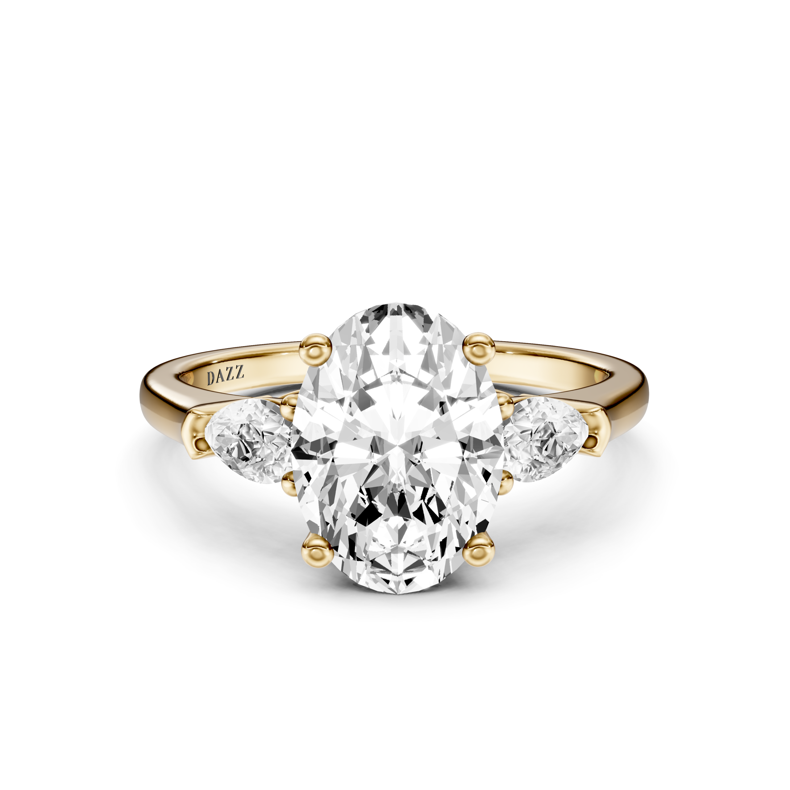 ANORIA 3 STONE PEAR RING - oval