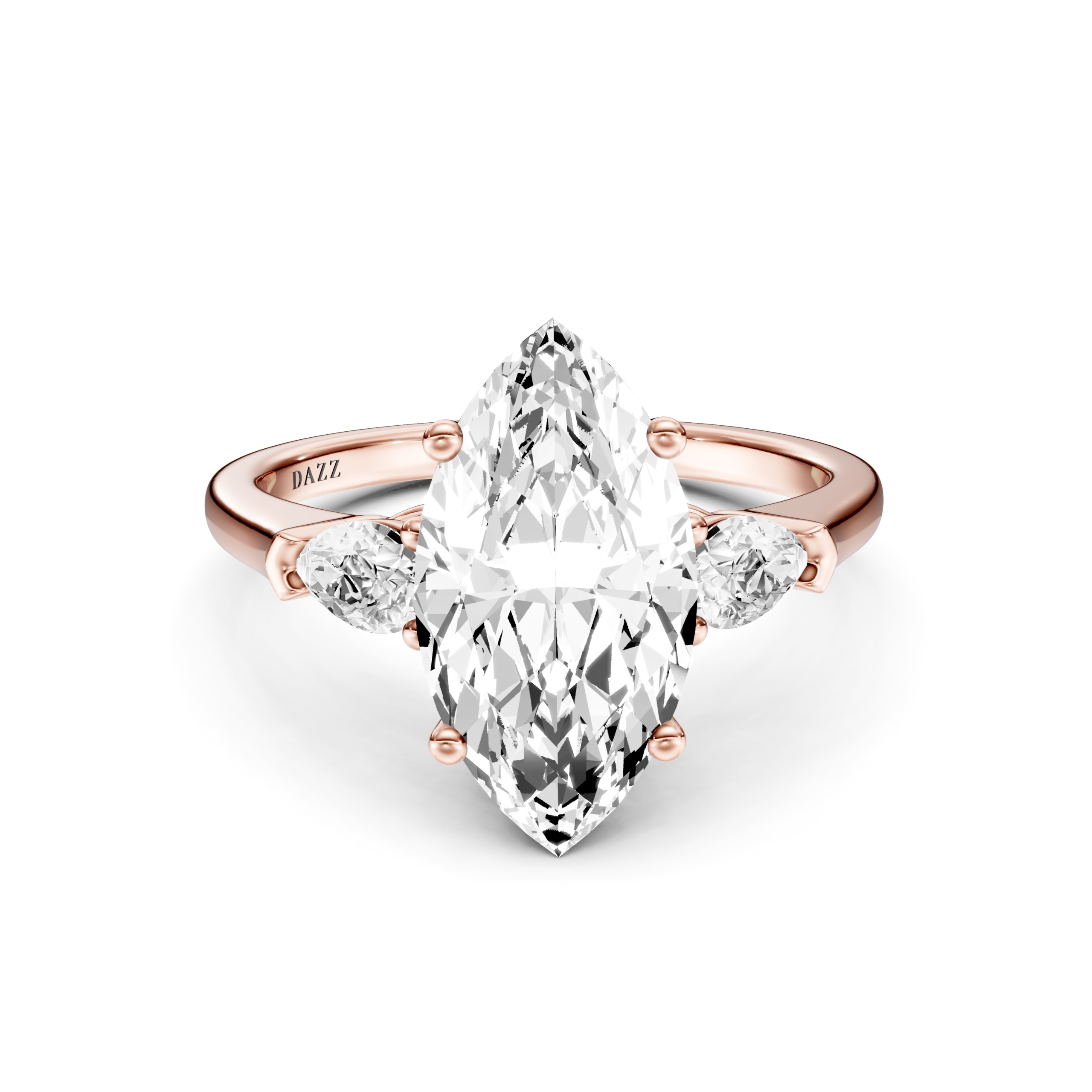 SERAVIA 3 STONE PEAR RING - marquise