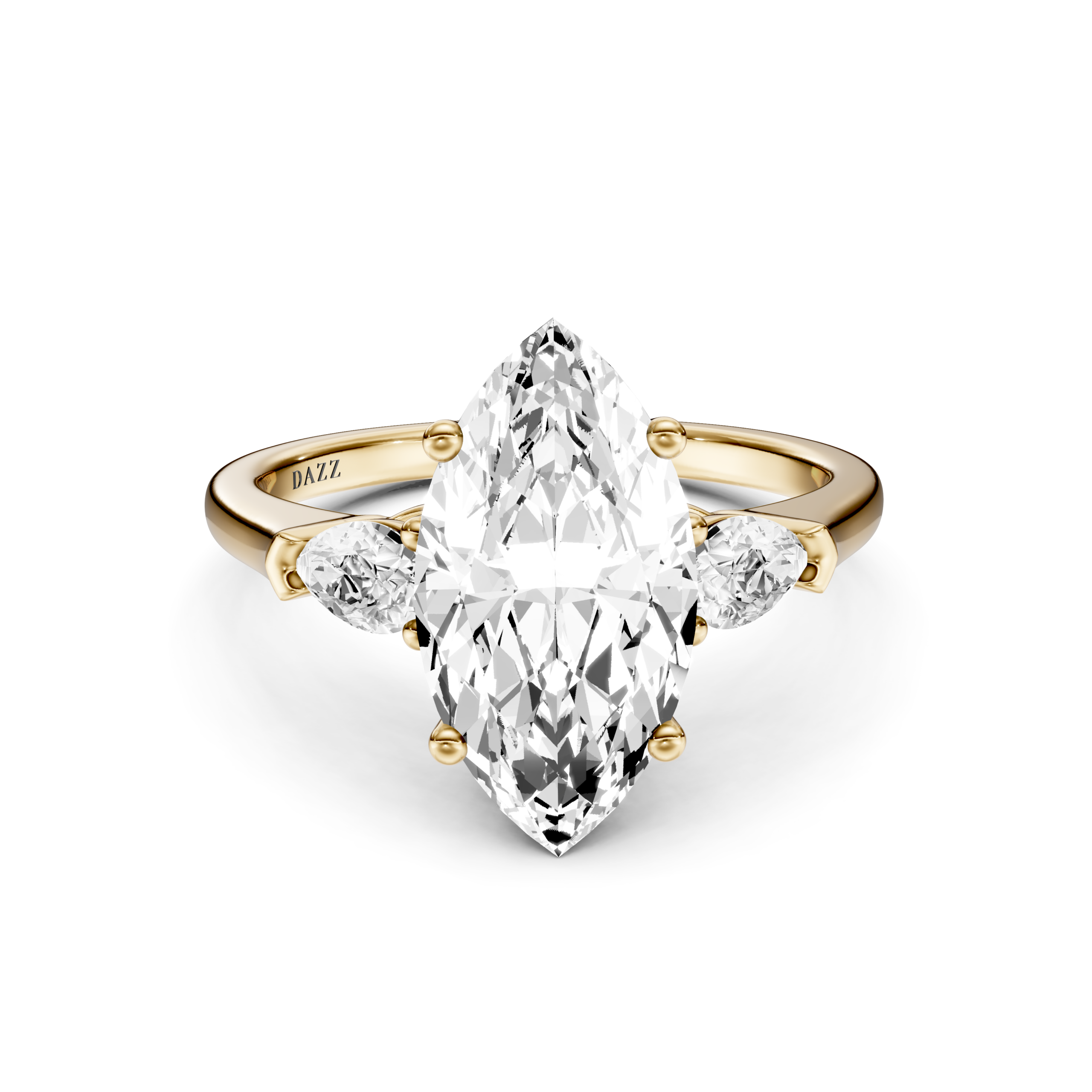 SERAVIA 3 STONE PEAR RING - marquise