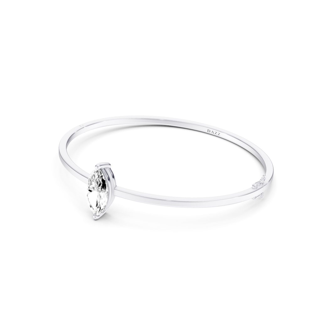 SOLENE - Bangle SOLITAIRE Marquise