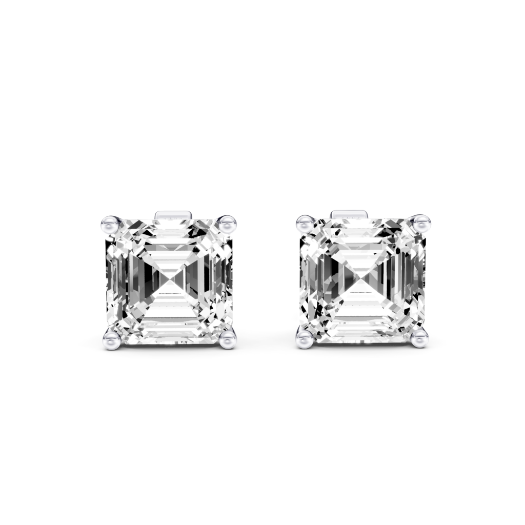 SOLITAIRE STUDS - Asscher