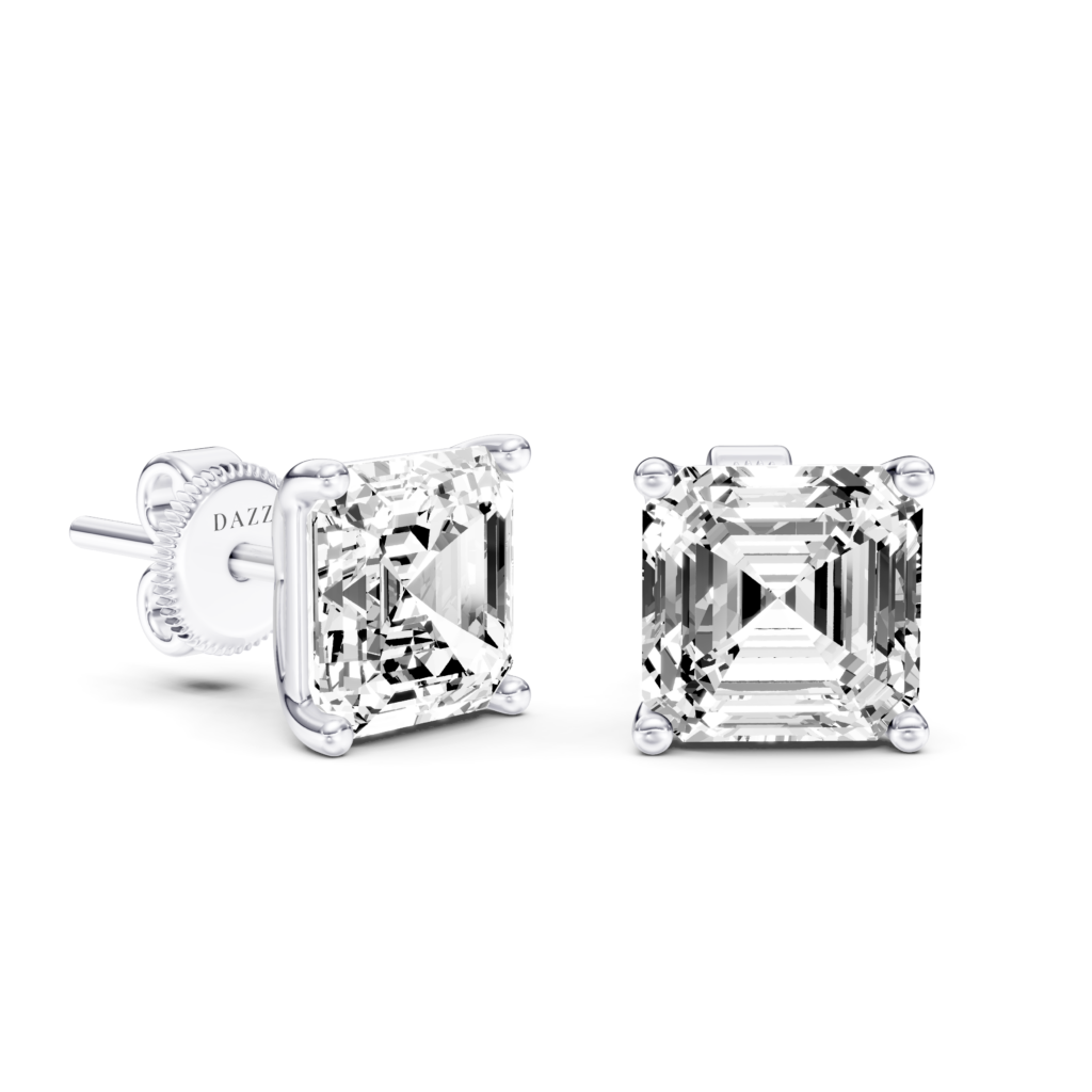 SOLITAIRE STUDS - Asscher