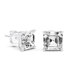 SOLITAIRE STUDS - Asscher
