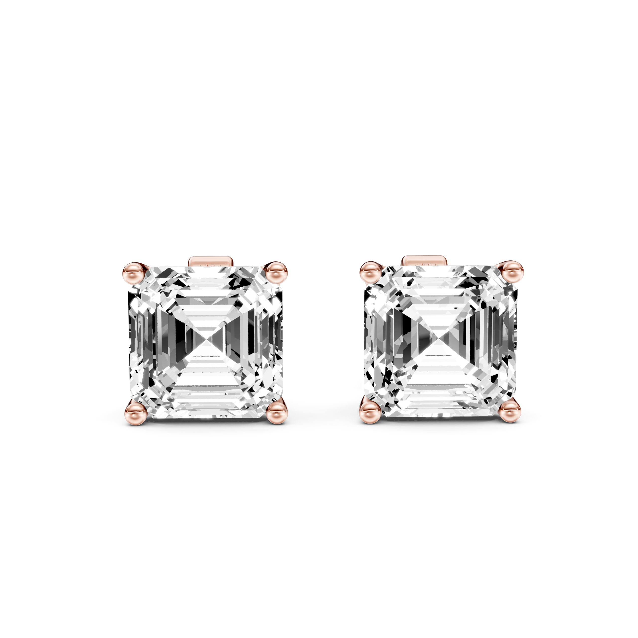 SOLITAIRE STUDS - Asscher