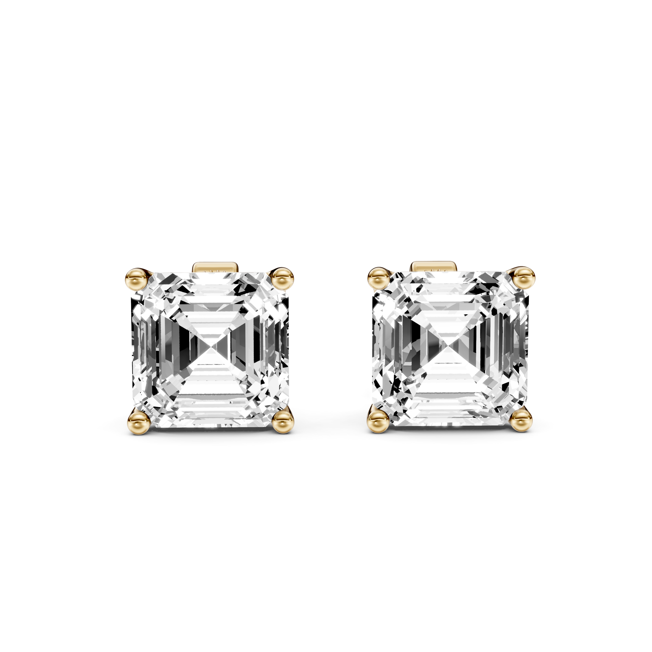 SOLITAIRE STUDS - Asscher