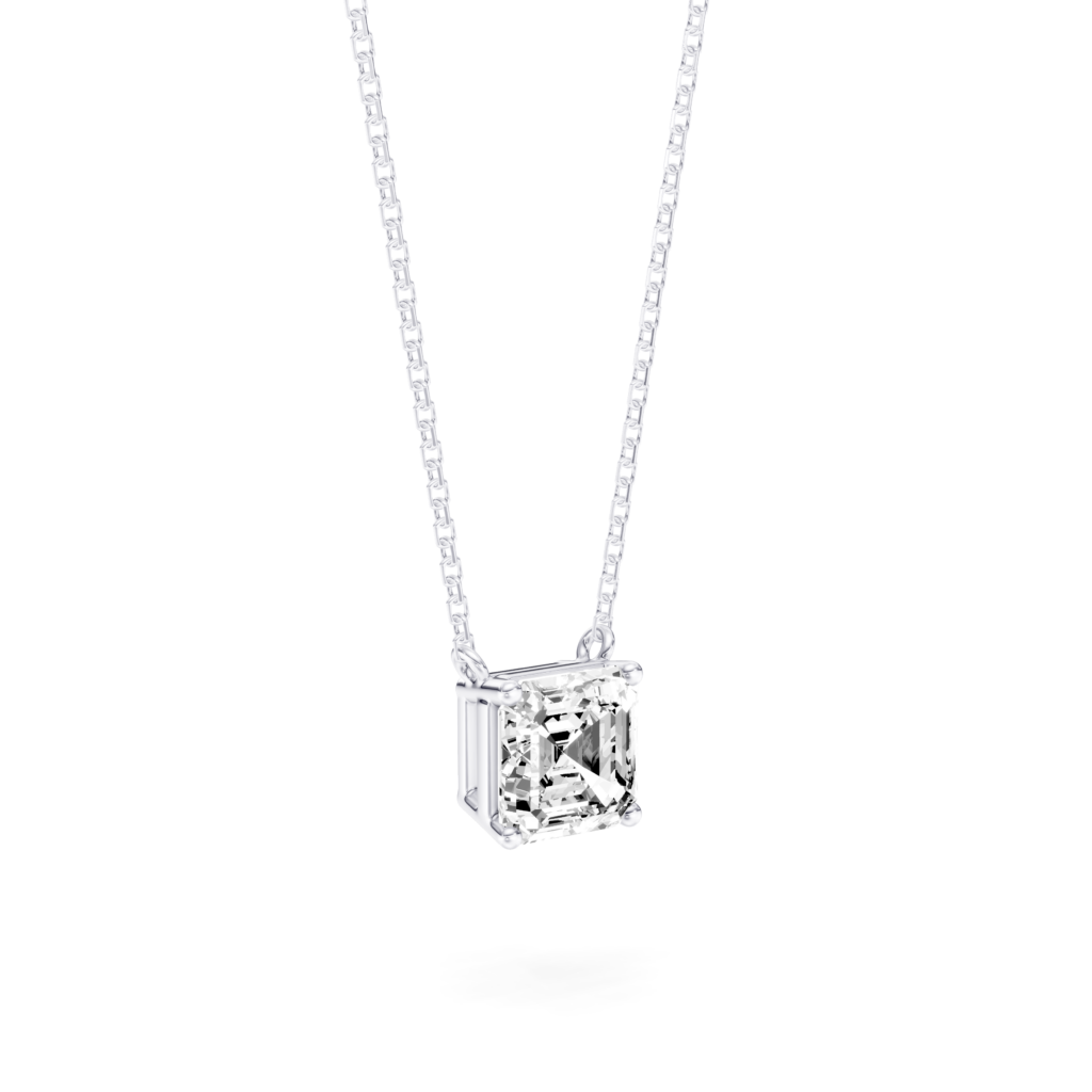 Solitaire Pendant - Asscher