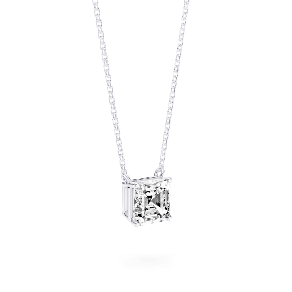 Solitaire Pendant - Asscher