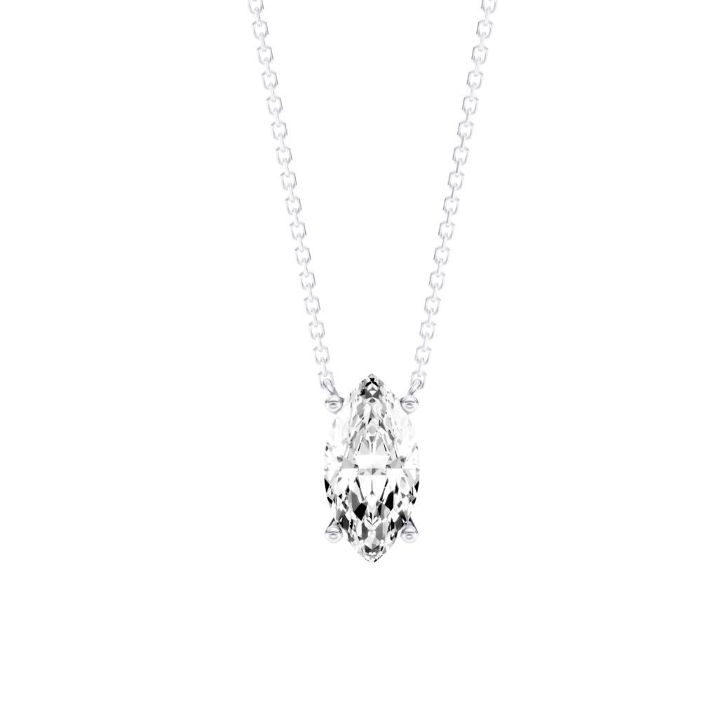 Solitaire Pendant - Marquise