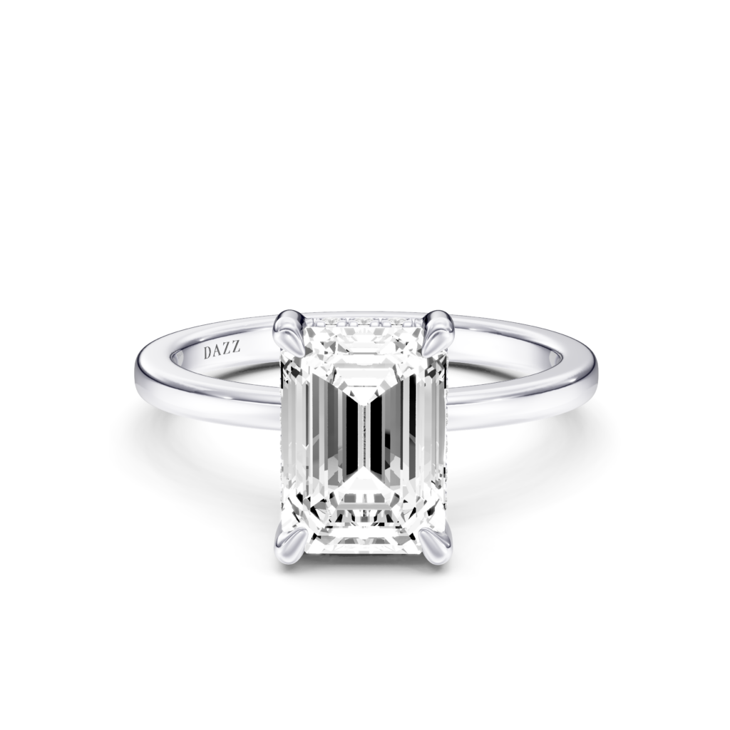 VERLENE Hidden Halo RING - emerald