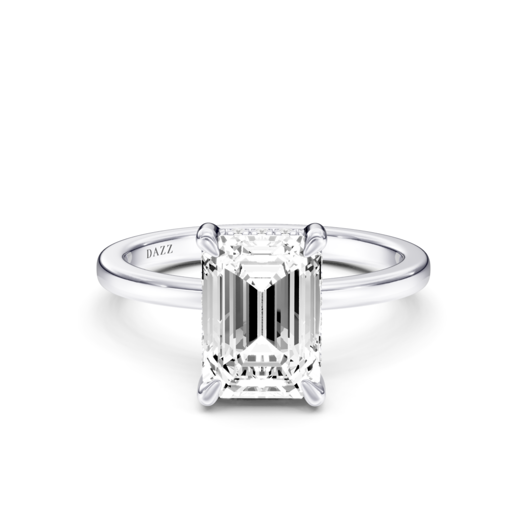 VERLENE Hidden Halo RING - emerald