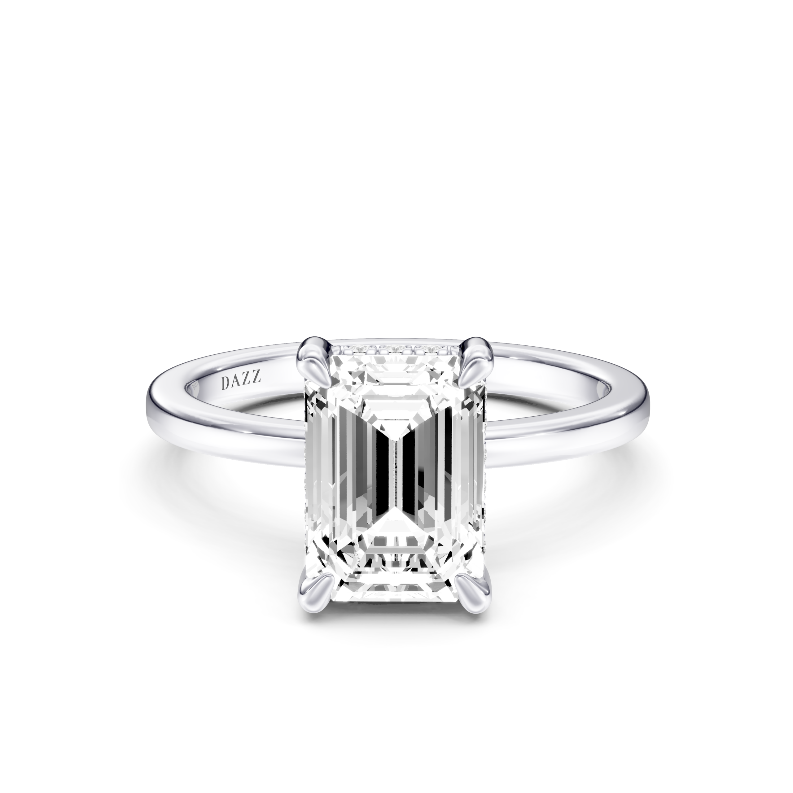 VERLENE Hidden Halo RING - emerald