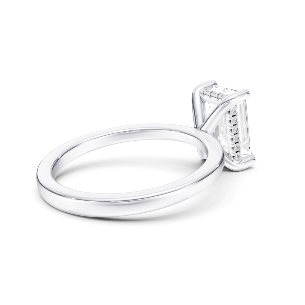 VERLENE Hidden Halo RING - emerald