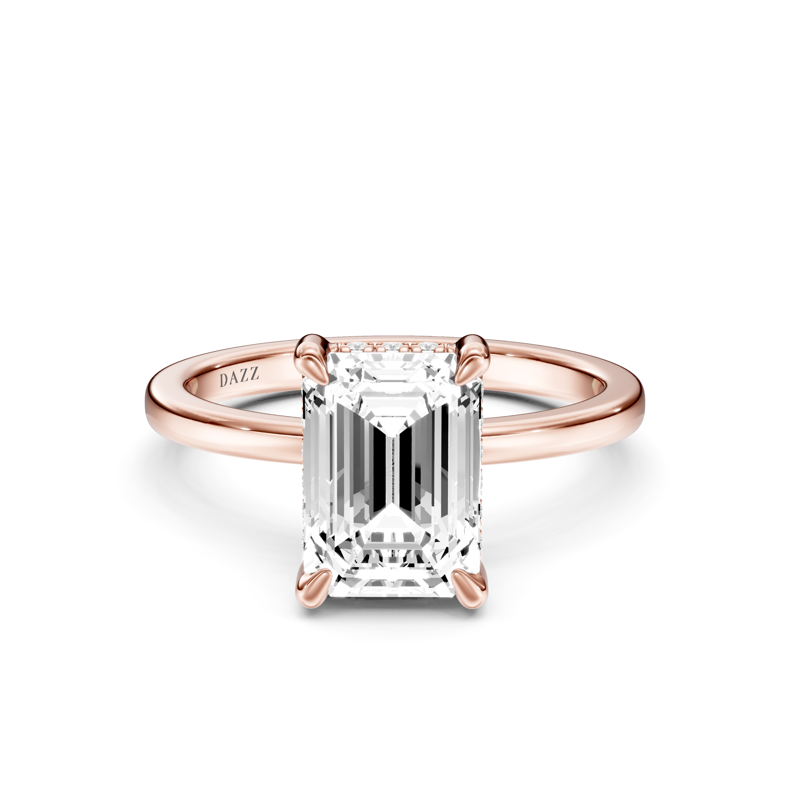 VERLENE Hidden Halo RING - emerald