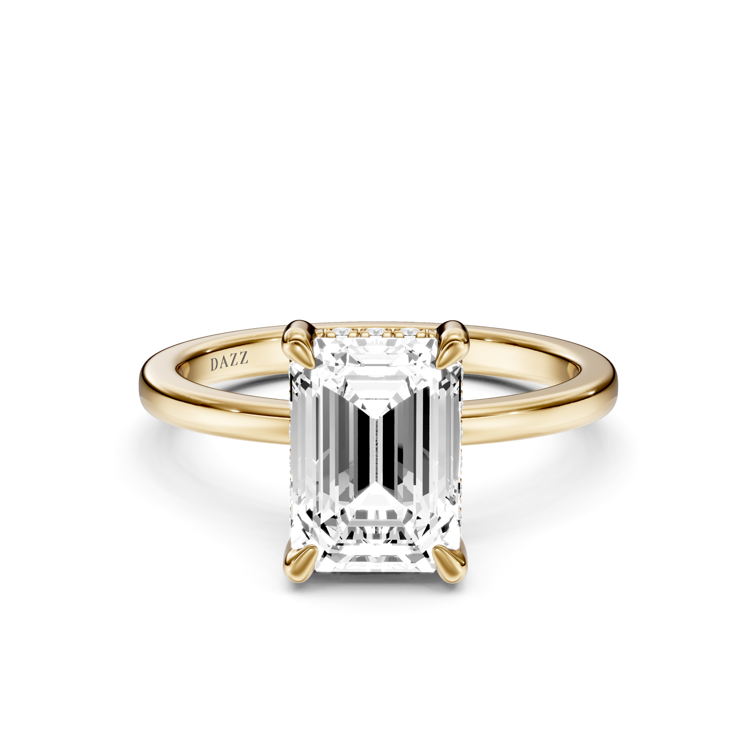 VERLENE Hidden Halo RING - emerald