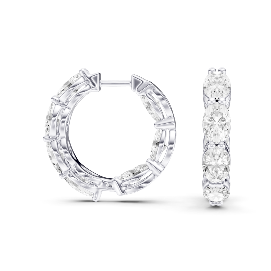 BELLE - FULL SETTING HOOPS Oval