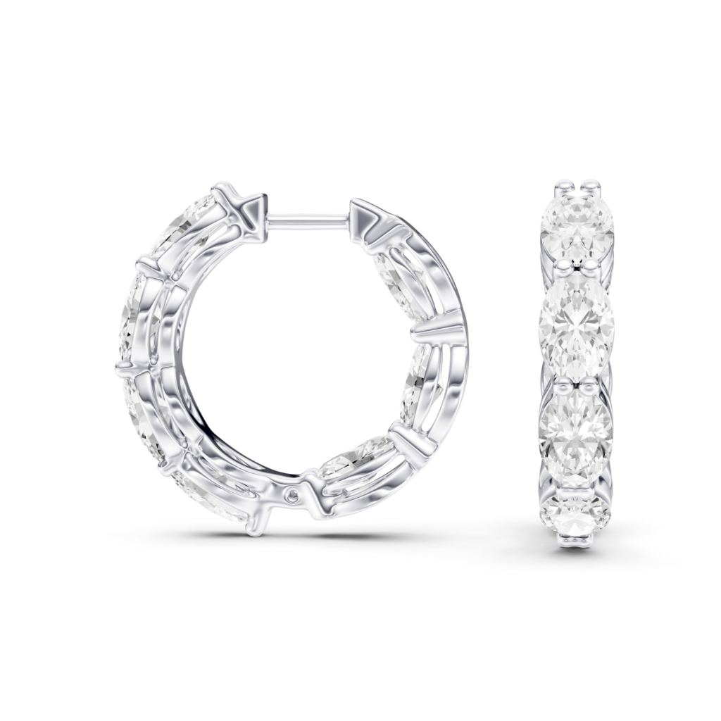 BELLE - FULL SETTING HOOPS Oval